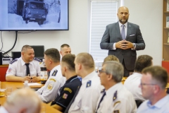 Hasiči, životice, oslavy, valná hromada. Bělica Josef, Ponzer Robert, velitel